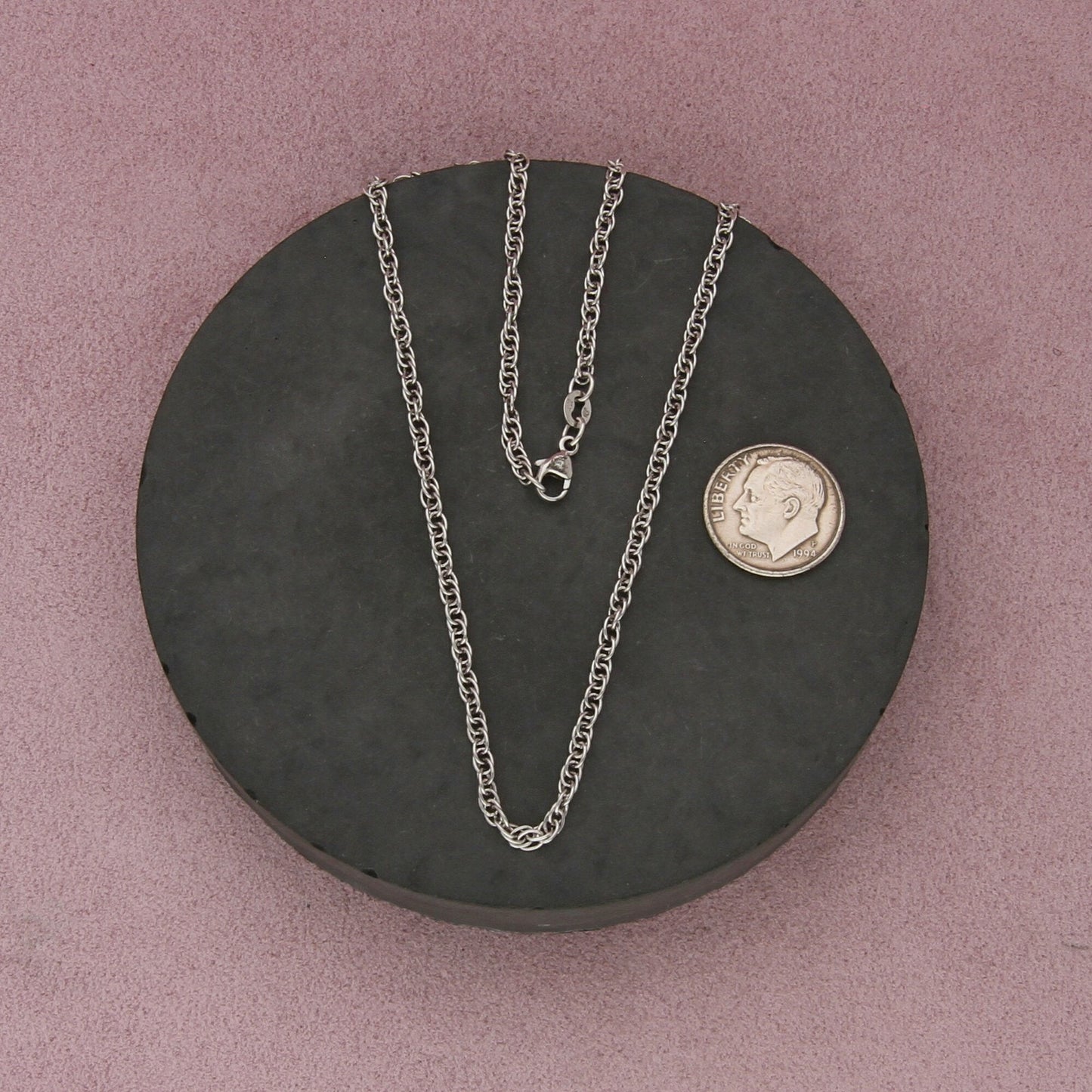 james avery sterling silver 2.5mm medium rope chain necklace size 22in