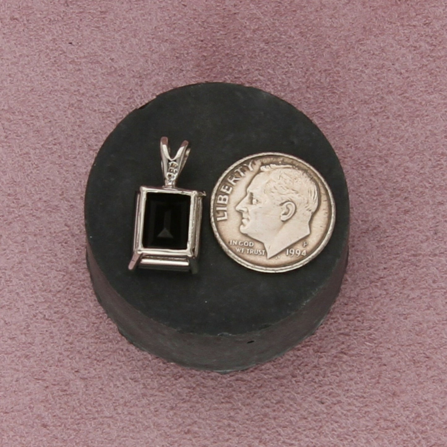 sterling silver vintage smoky quartz pendant