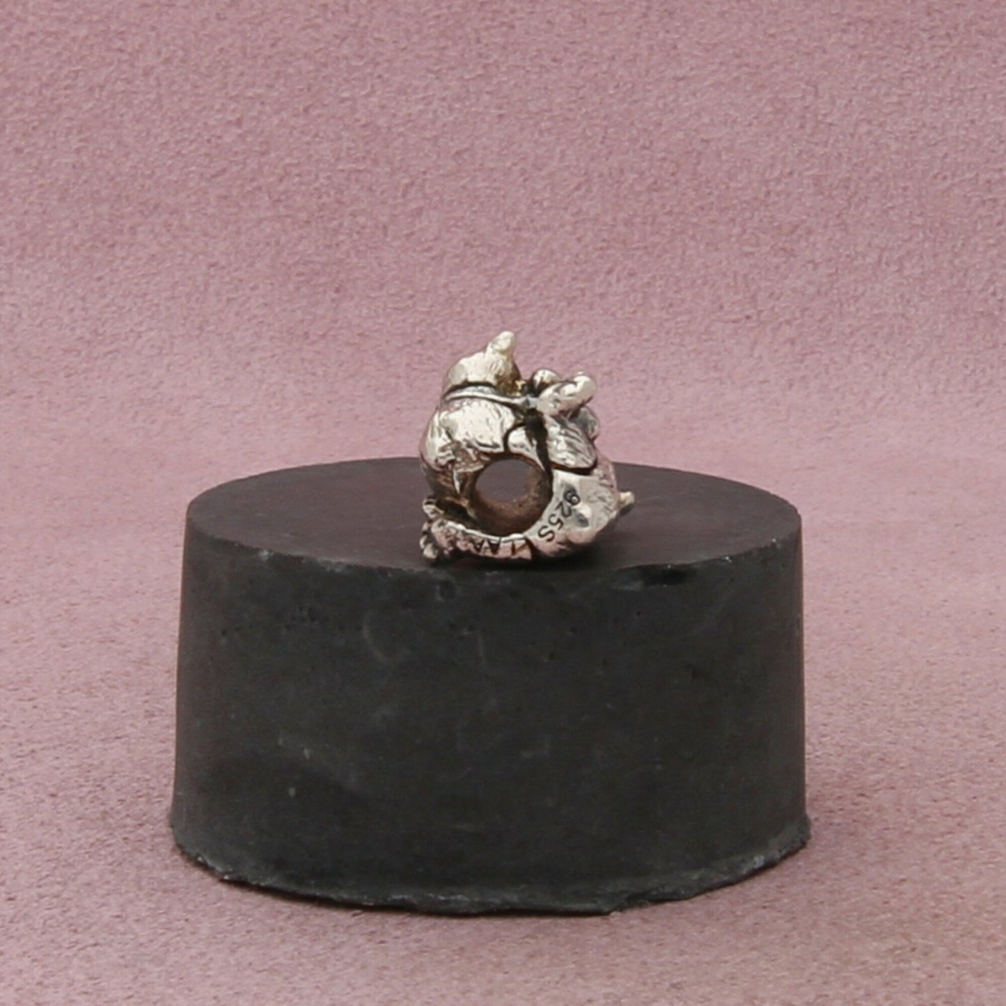 trollbeads sterling silver mom & baby panda retired bead charm