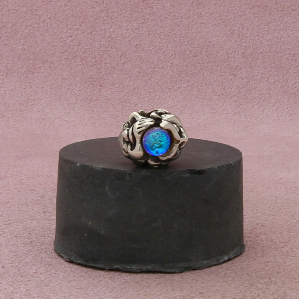 trollbeads sterling silver dichroic glass trolls retired bead charm