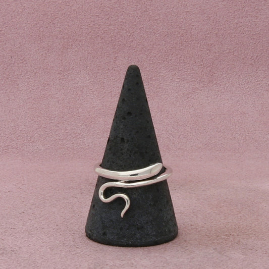 sterling silver slithering snake wrap around ring size 9.25