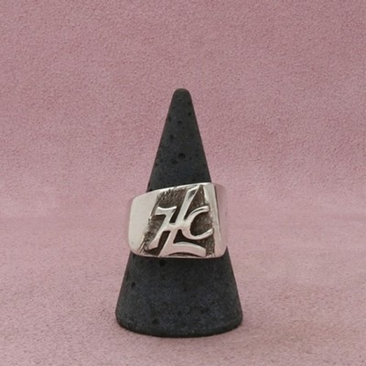 Sterling Silver Vintage Artisan Made Signet Ring Size 8.25