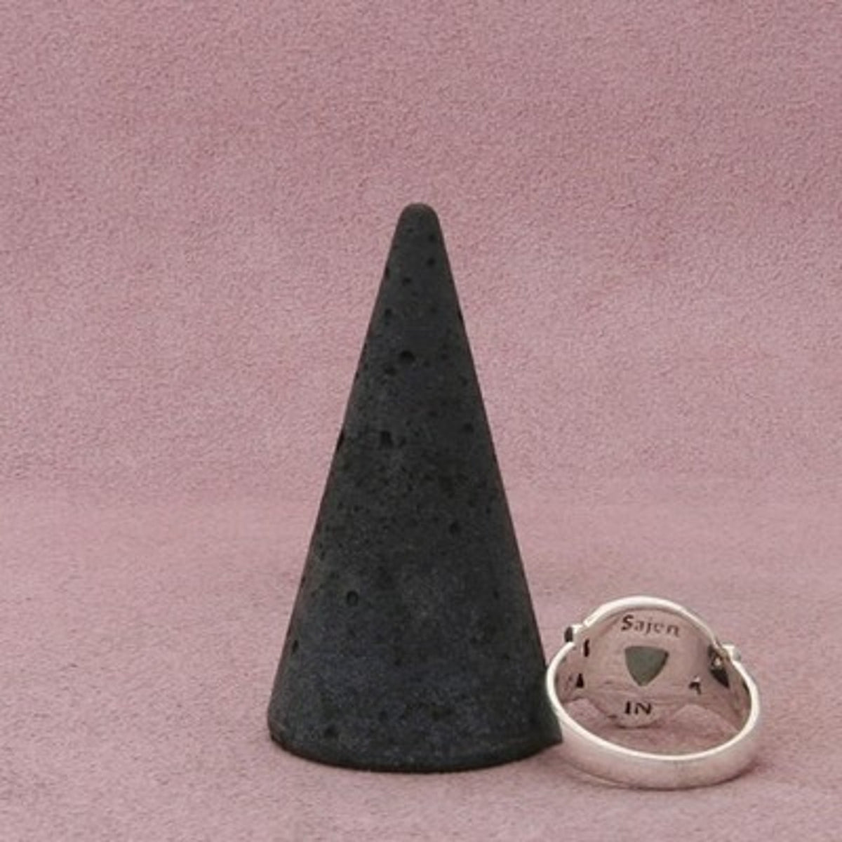 Sajen Sterling Silver Blue Druzy Swirl Ring Size 7