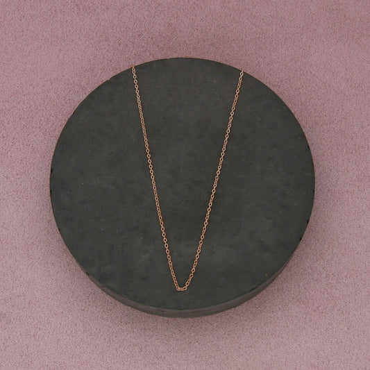 sterling silver gold plate 1mm cable chain necklace size 18-20in