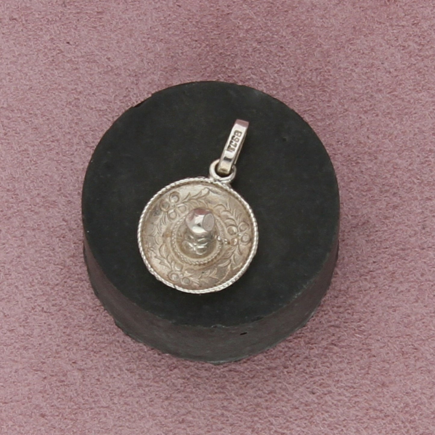 mexico sterling silver vintage sombrero hat pendant
