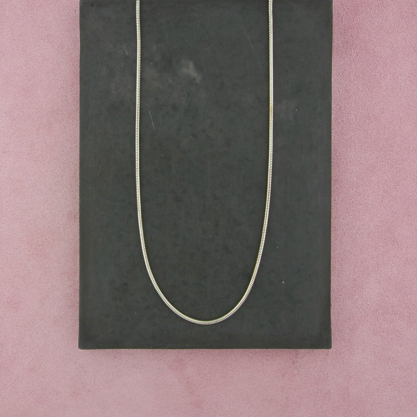 tiffany & co sterling silver 2mm snake chain necklace size 30in