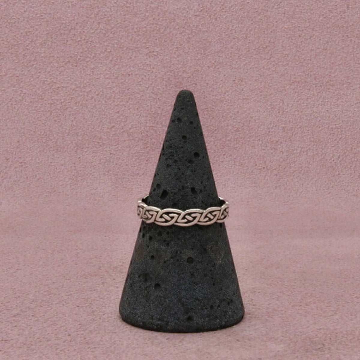 Avon Sterling Silver Vintage Celtic Stack Celtic Knot Interlaced Band Ring 7
