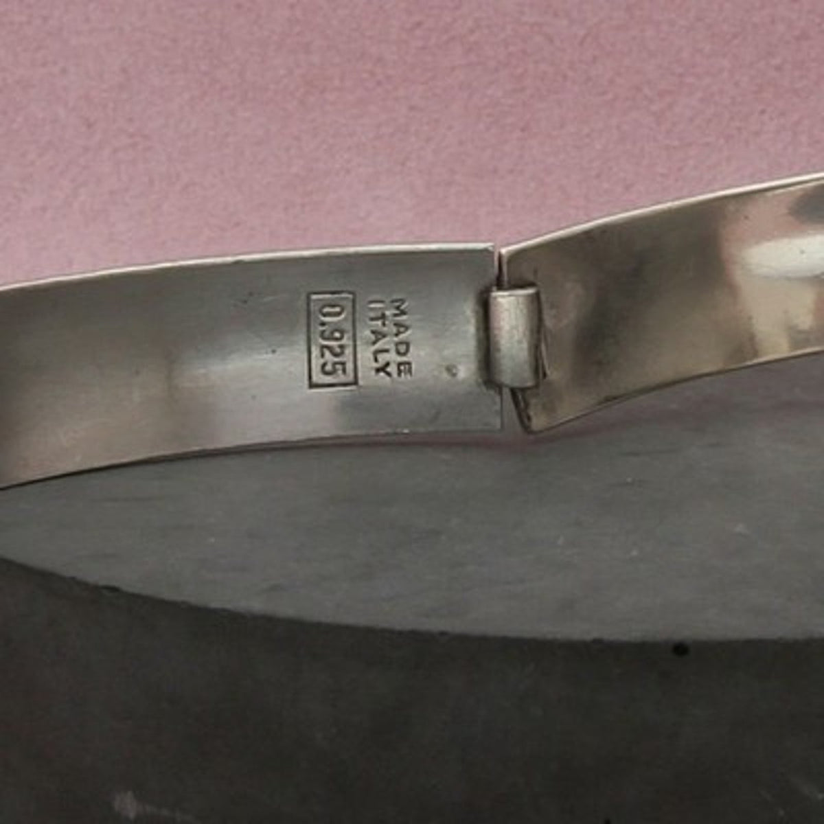 Neiman Marcus Sterling Silver Vintage Oval Dial Watch Bangle Bracelet Size 6in