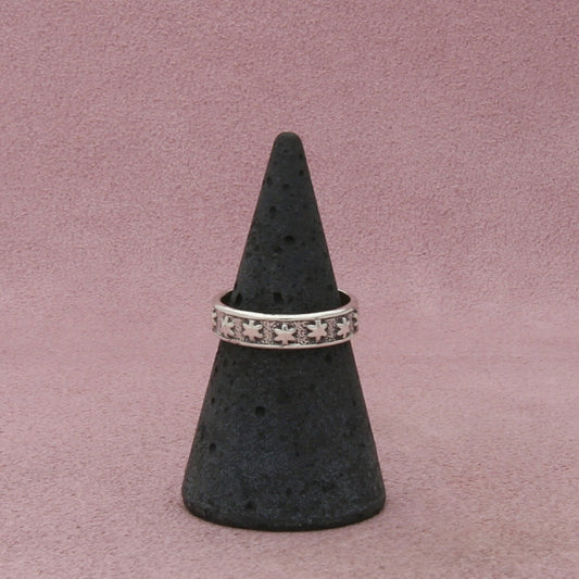 sterling silver celestial stars band ring size 6