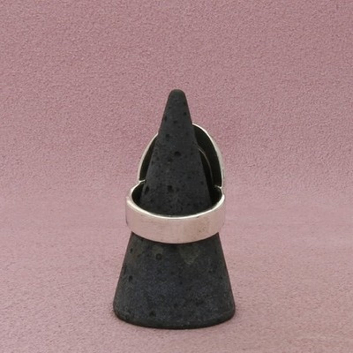 Sterling Silver Vintage Oval Spiral Ring Size 8.5