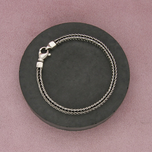 james avery sterling silver mens square foxtail link bracelet size 8.5in
