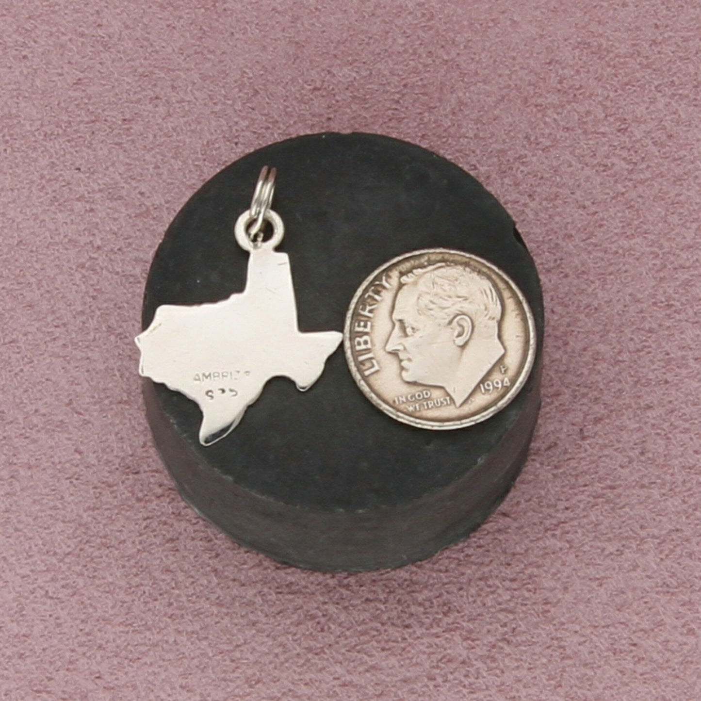 sterling silver vintage texas state souvenir charm pendant
