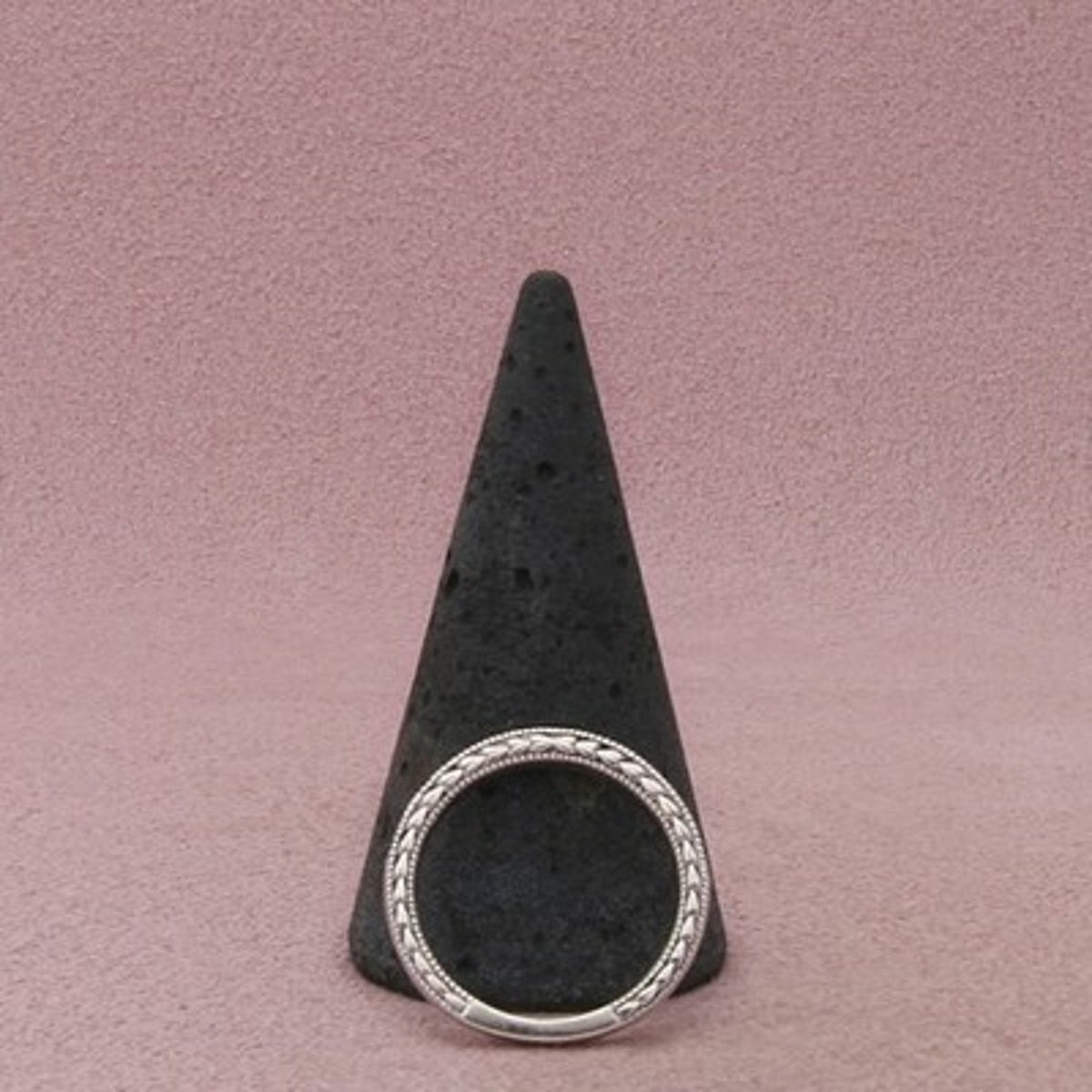 Zales Sterling Silver Diamond Milgrain Edge Band Ring Size 7