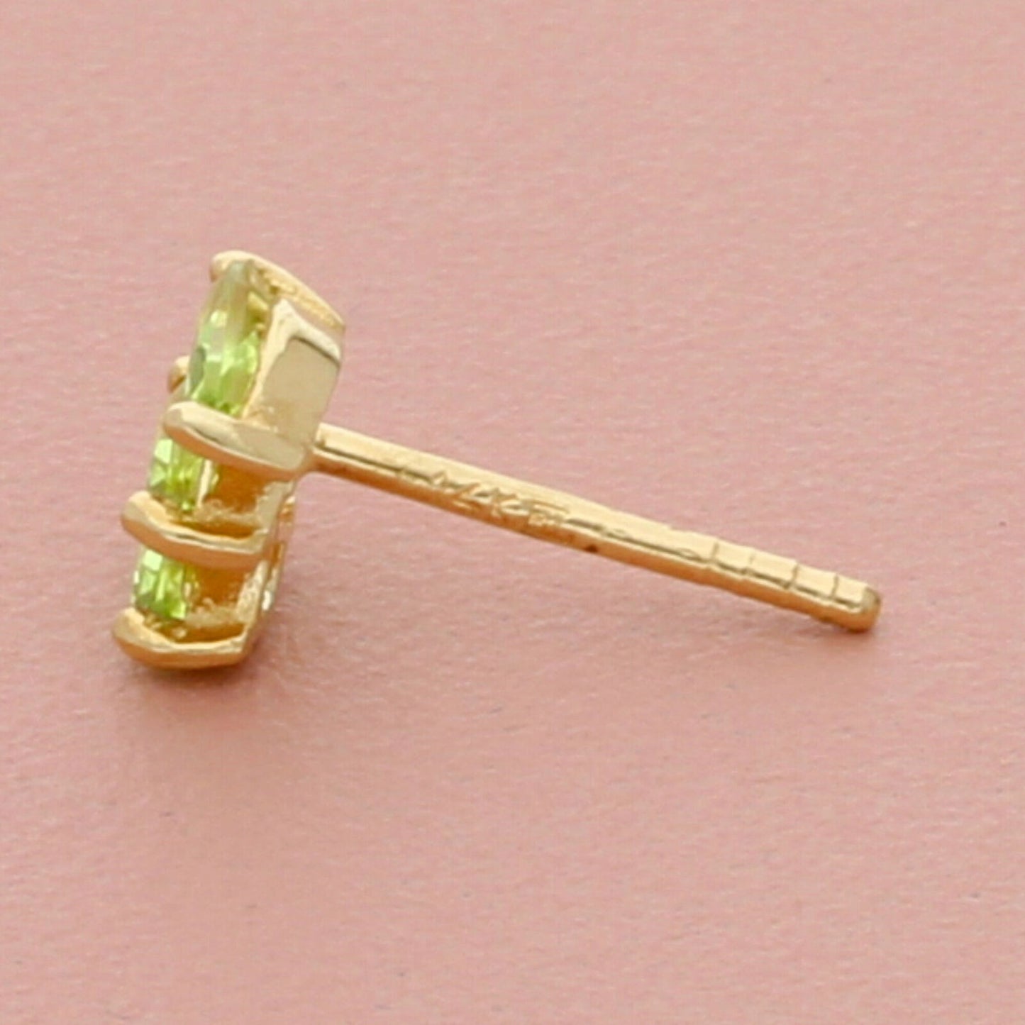 bony levy 14k yellow gold marquise-cut peridot stud earrings