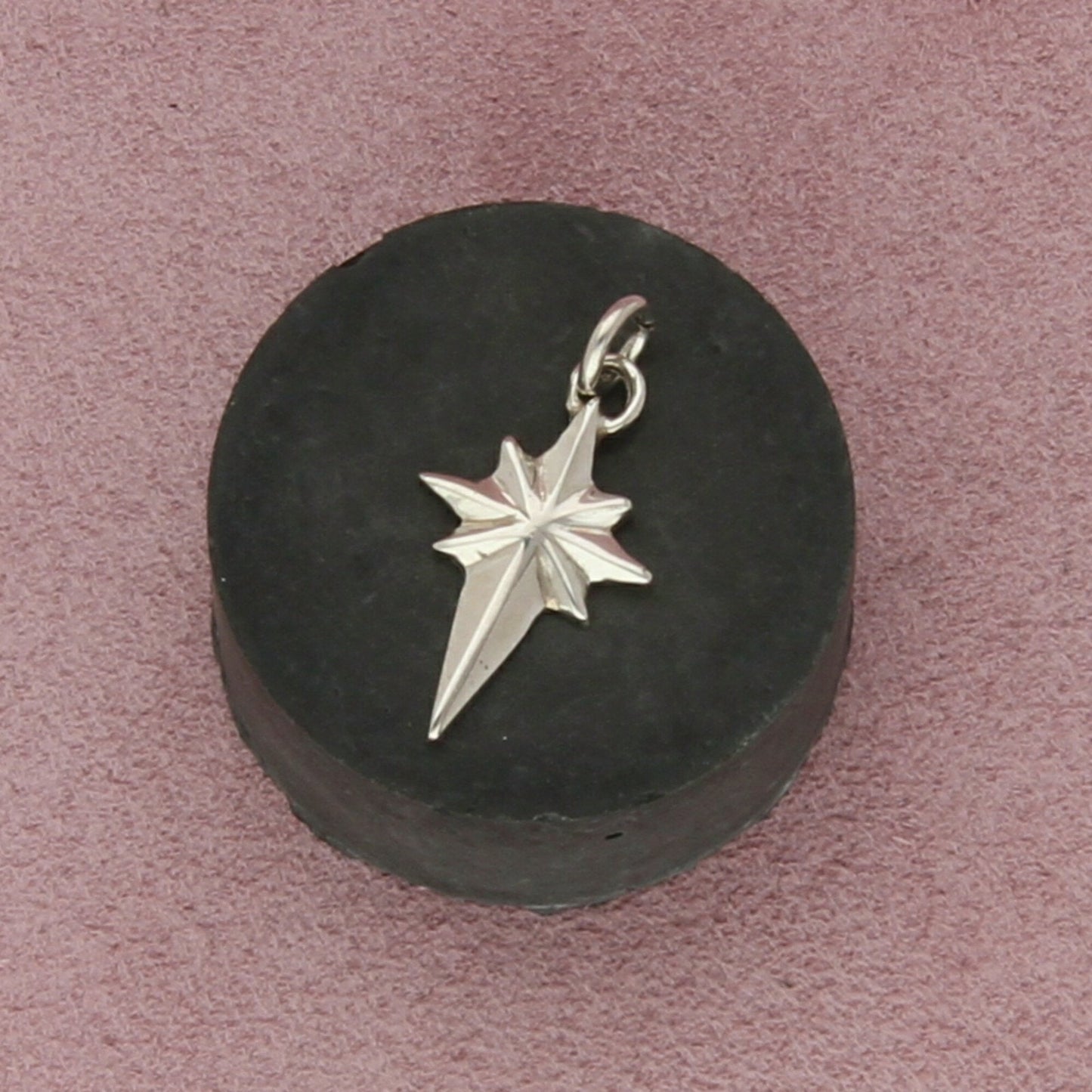 sterling silver vintage star of bethlehem christmas north star charm pendant