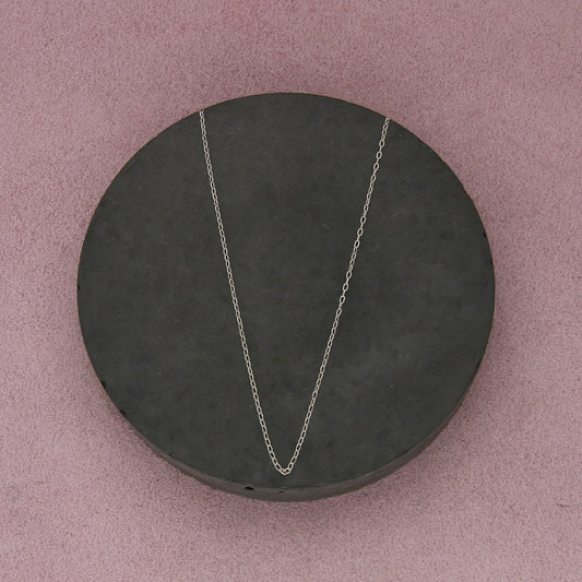 sterling silver 1mm dainty cable chain necklace size 22.5in