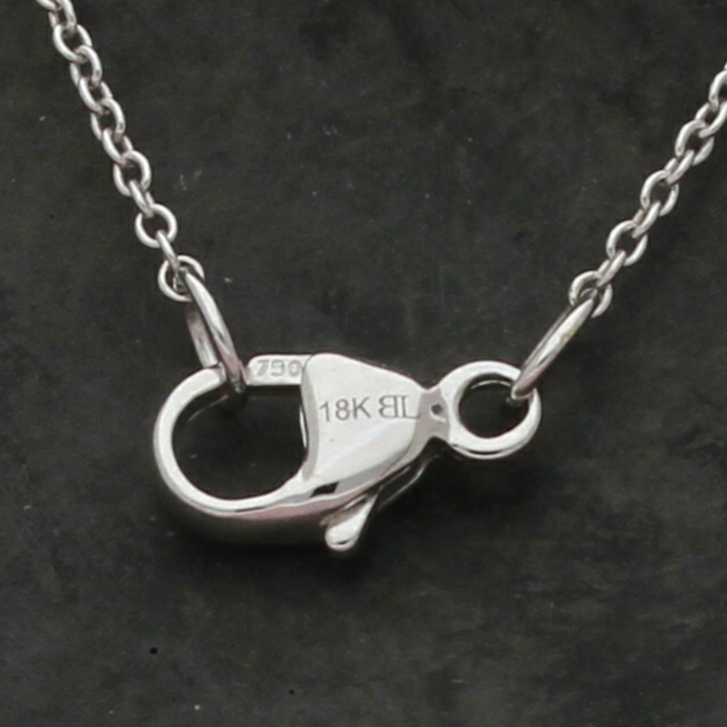 bony levy 18k white gold 0.25 ct diamond liora circle necklace size 16-18in