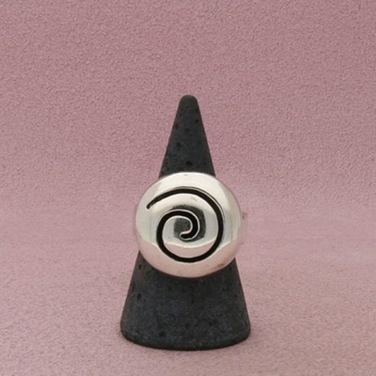 Sterling Silver Vintage Spiral Swirl Ring Size 9.5