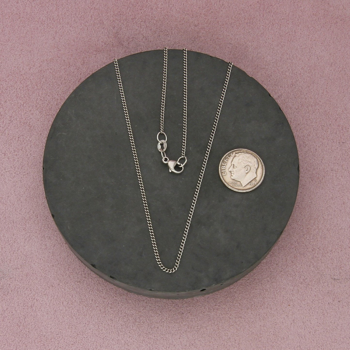james avery sterling silver fine curb chain necklace size 18in