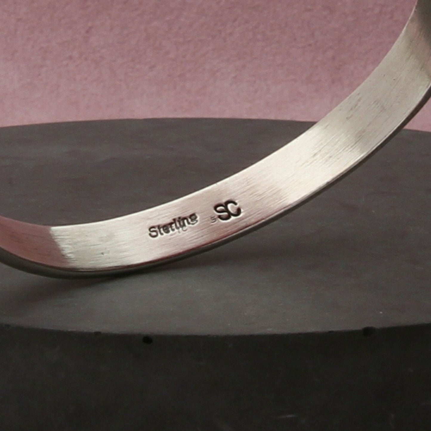 navajo sterling silver vintage overlay cuff bracelet size 6.5in
