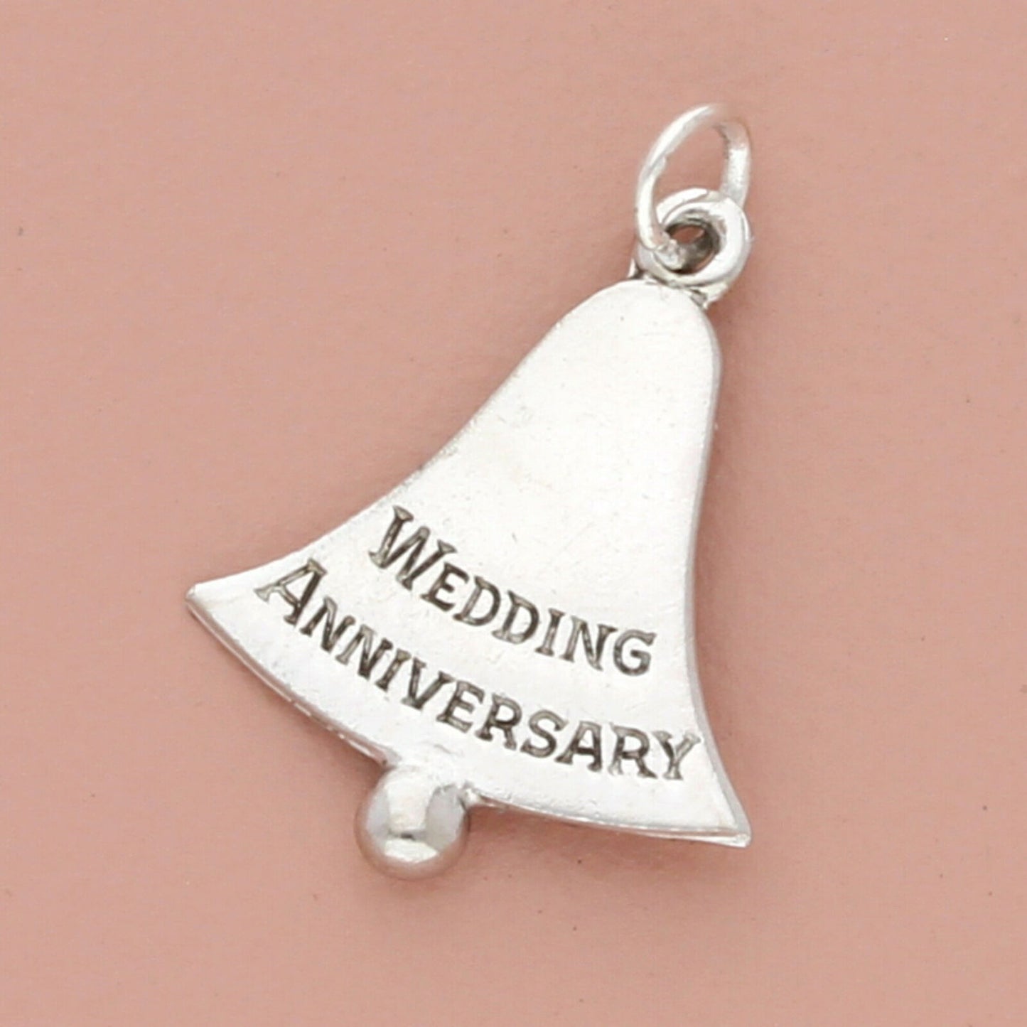 sterling silver wedding anniversary bell charm