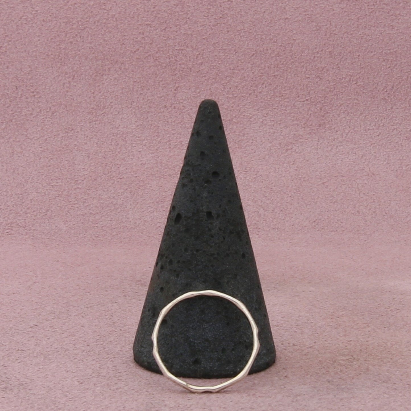 sterling silver edged stack band ring size 6.5