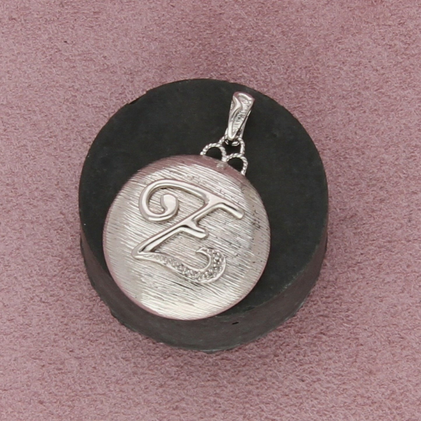 sterling silver diamond accent letter e initial enhancer pendant