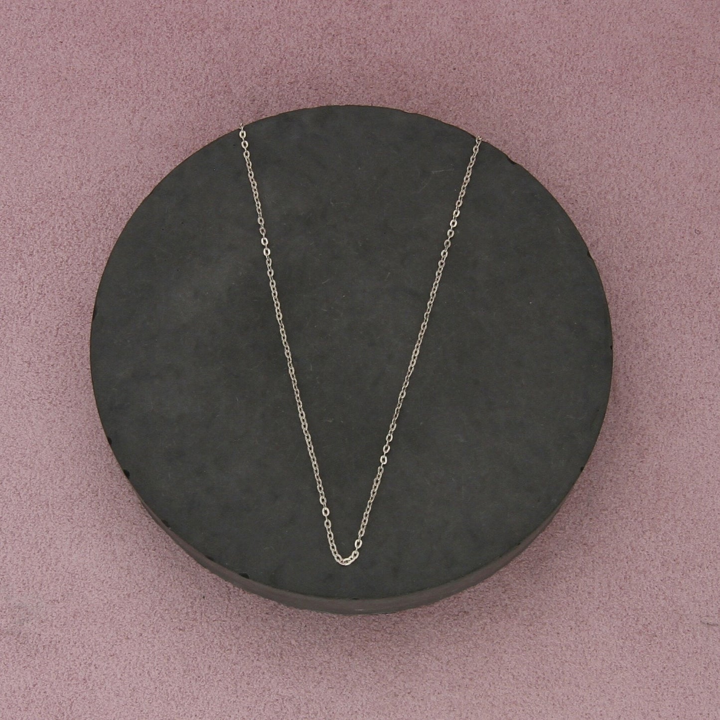 sterling silver 1mm cable chain necklace size 19in