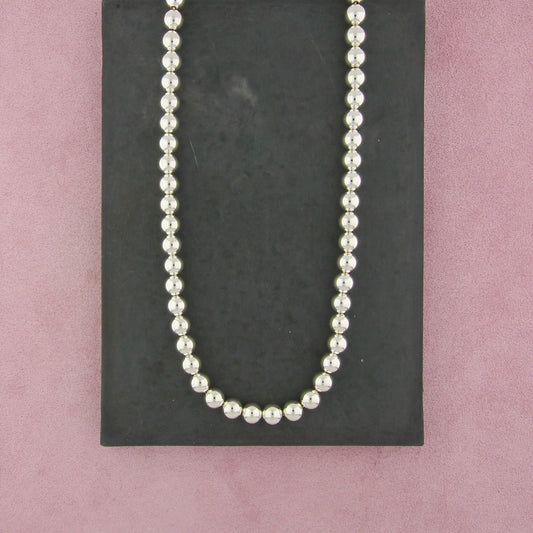 tiffany & co sterling silver hardwear 10mm bead necklace size 20in