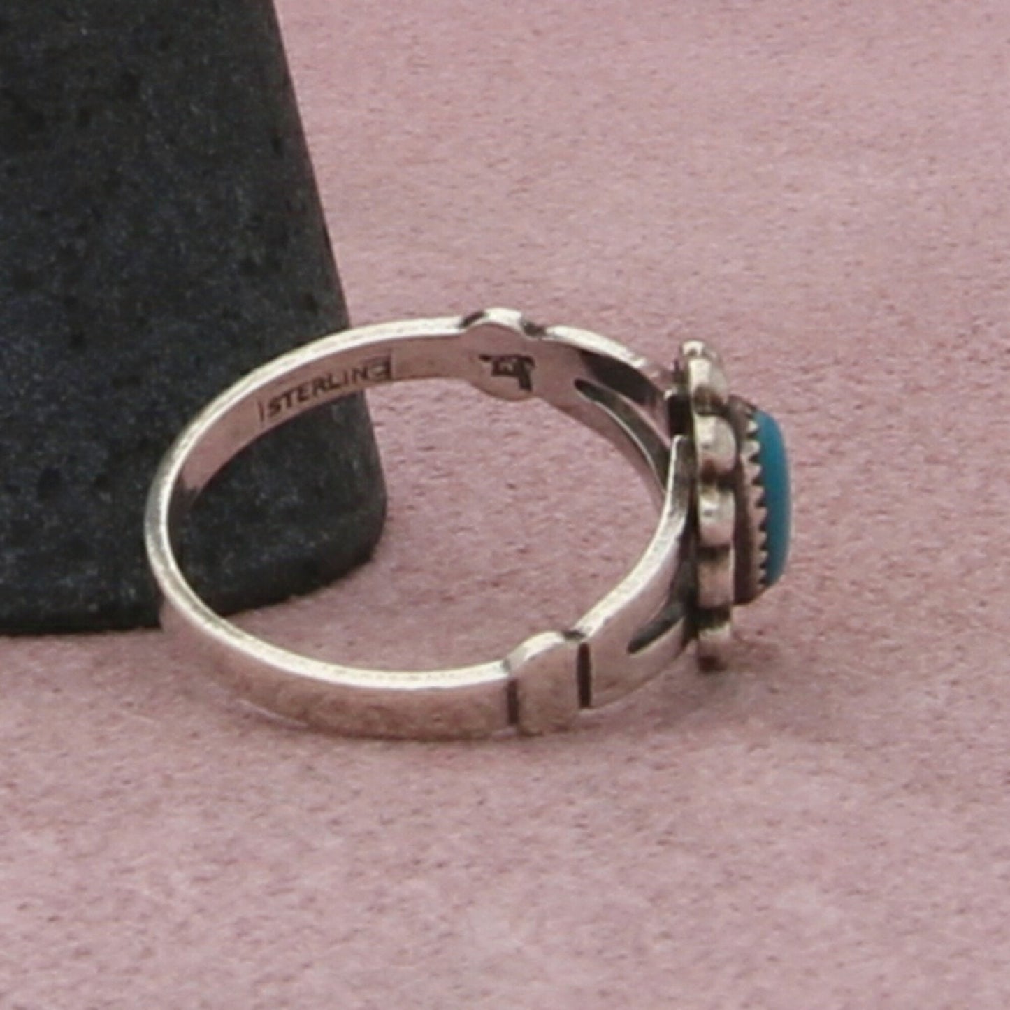 bell trading post sterling silver vintage southwestern turquoise ring size 6
