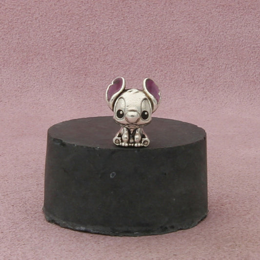 pandora sterling silver authentic disney lilo & stitch angel bead (798844) charm