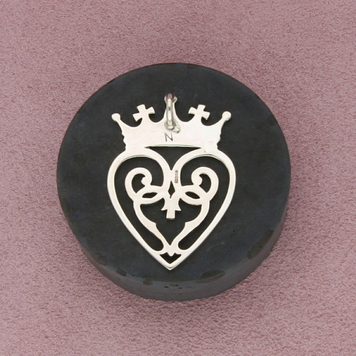 sterling silver vintage scottish love and luck luckenbooth heart pendant