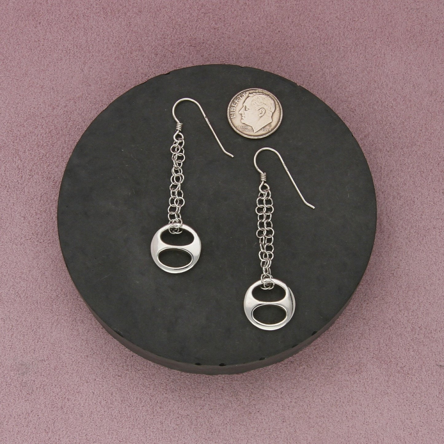 sterling silver unique mariner dangle earrings