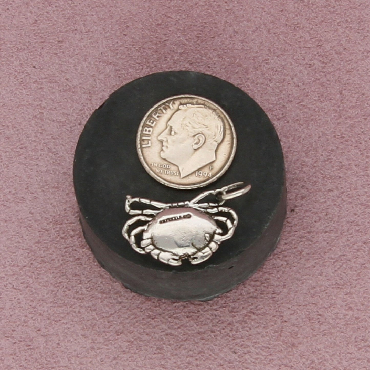 sterling silver vintage zodiac cancer crab charm pendant