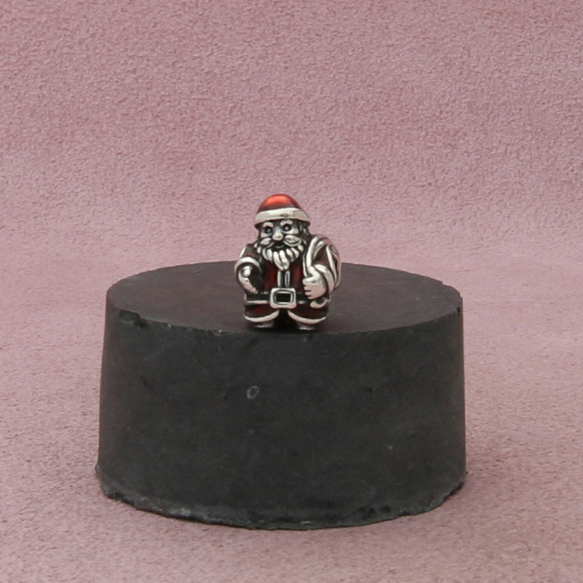 pandora sterling silver authentic enamel christmas santa bead (791231) charm