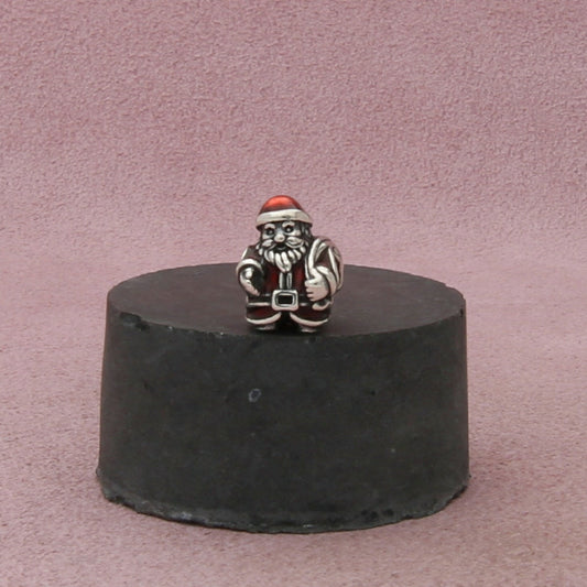 pandora sterling silver authentic enamel christmas santa bead (791231) charm