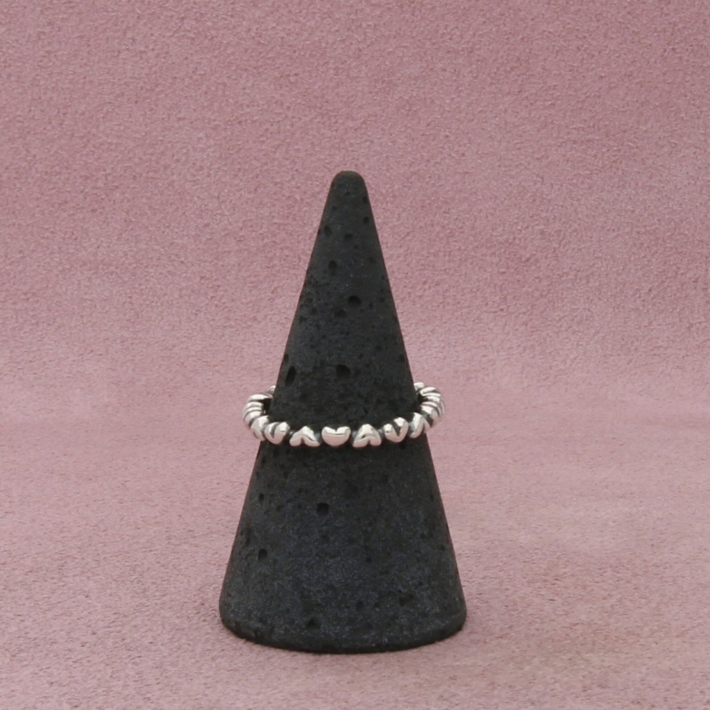 pandora sterling silver forever love stackable heart (190837) ring size 6.75