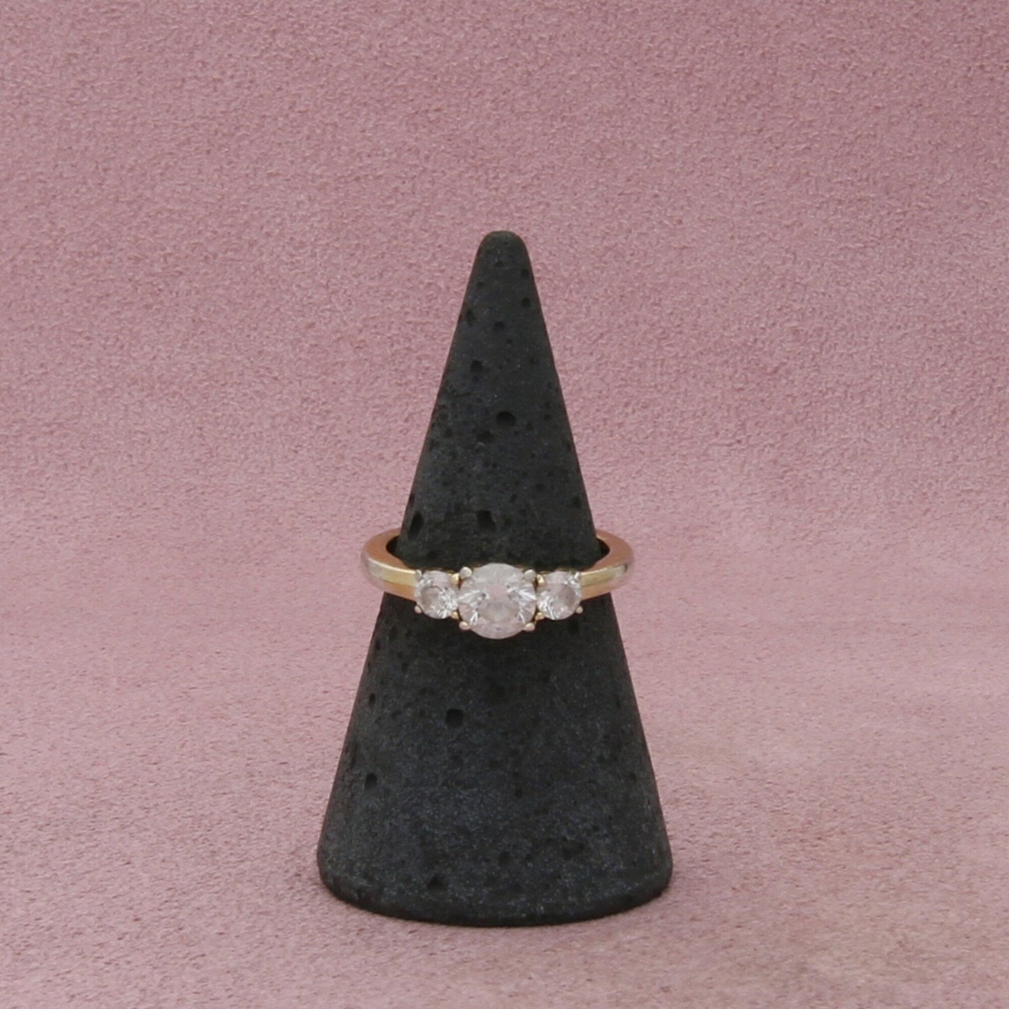 sterling silver past present future cz engagement ring size 6