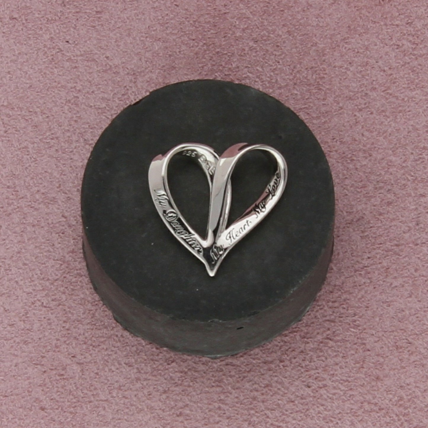 sterling silver diamond accent my daughter my heart pendant