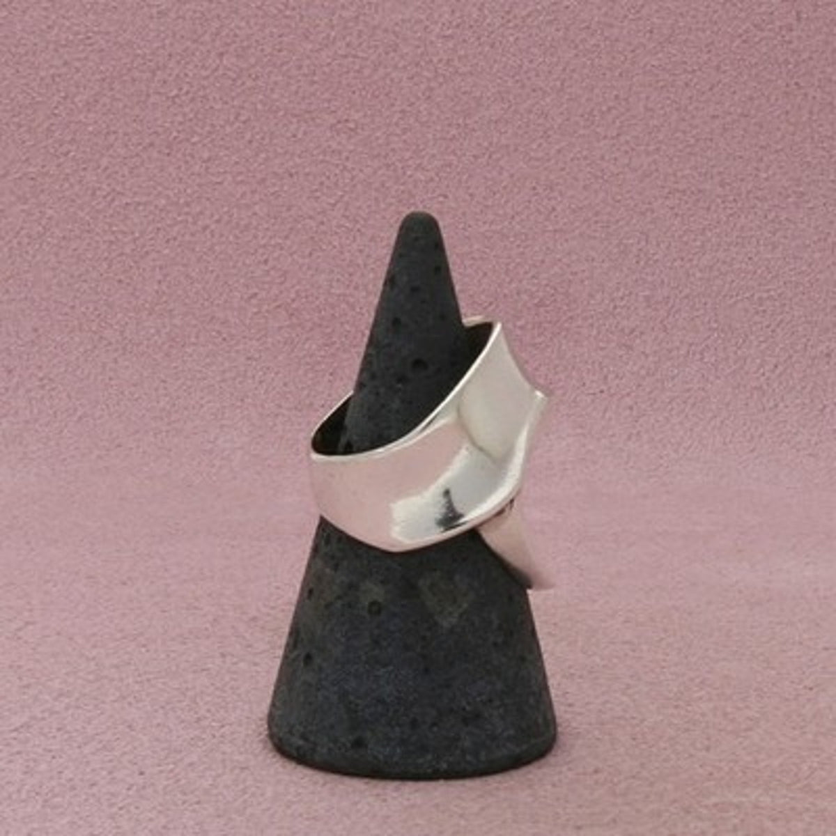 Sterling Silver Vintage Sculptural Ring Size 7.75