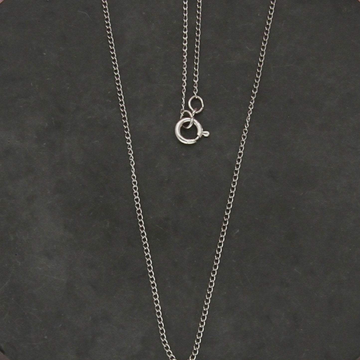 sterling silver dainty 1mm curb chain necklace size 18in