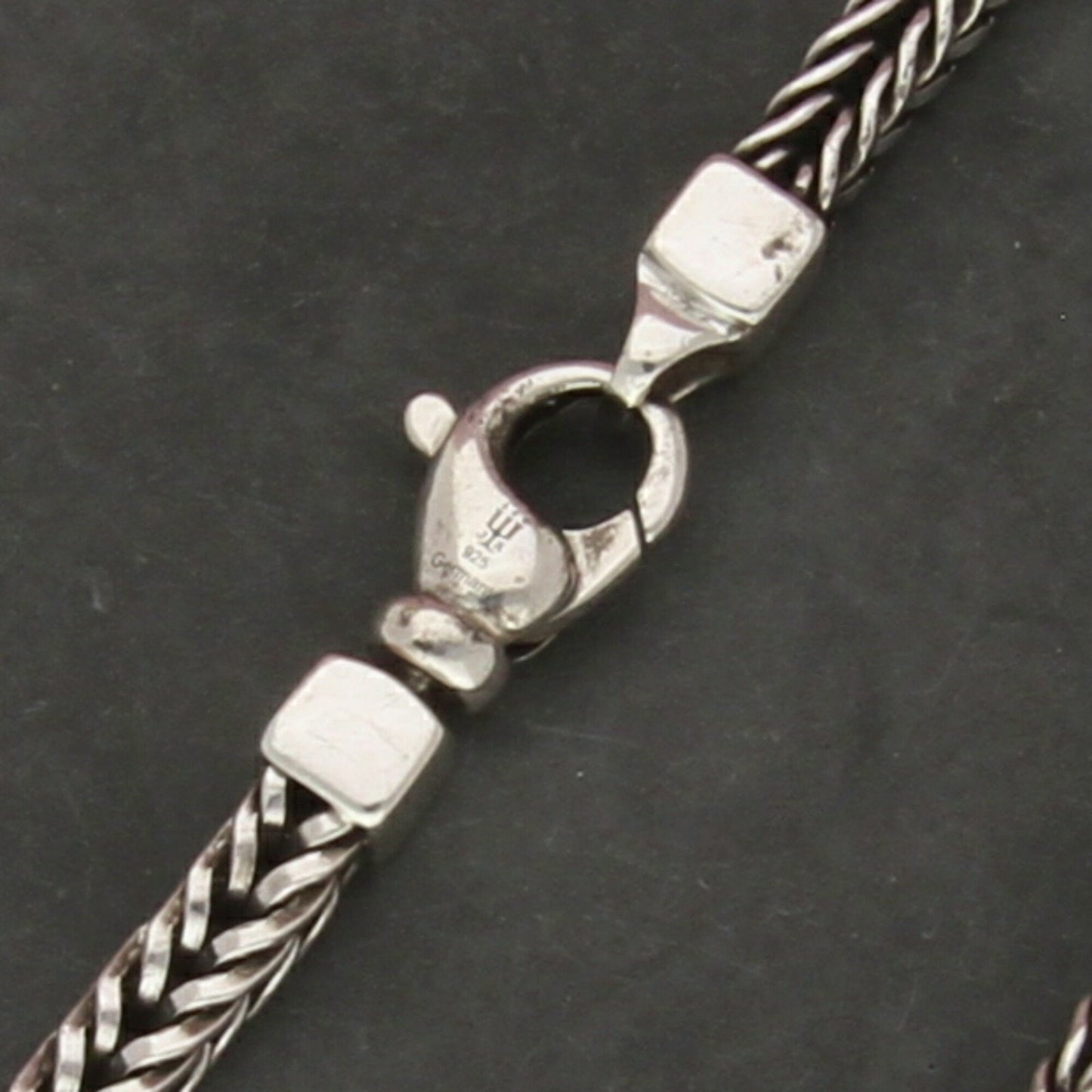 james avery sterling silver mens square foxtail link bracelet size 8.5in