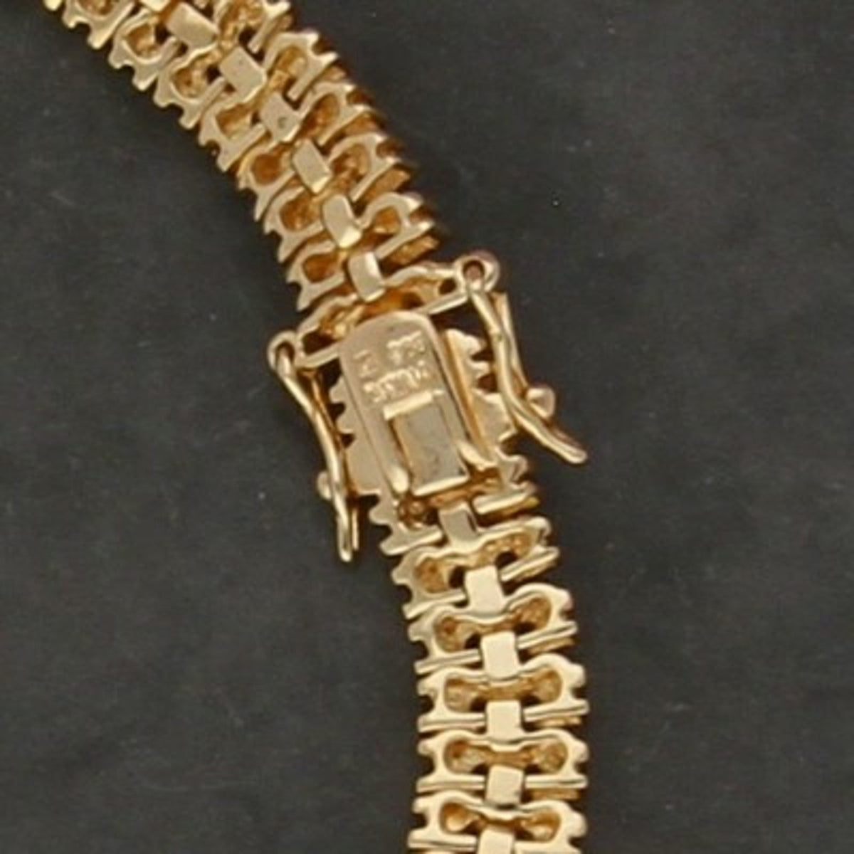 Ross Simons Sterling Silver Gold Plate Diamond Accent Tennis Bracelet Size 7in