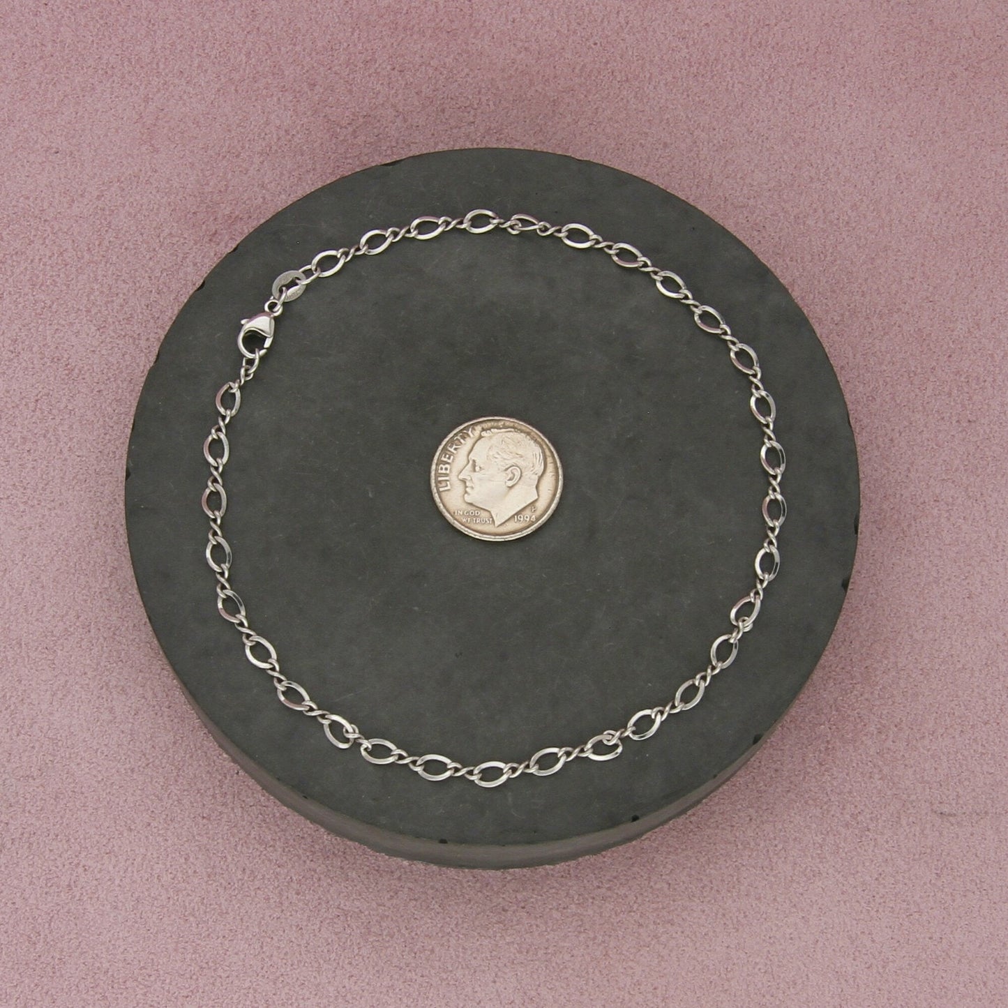 james avery sterling silver medium twist anklet size 10in