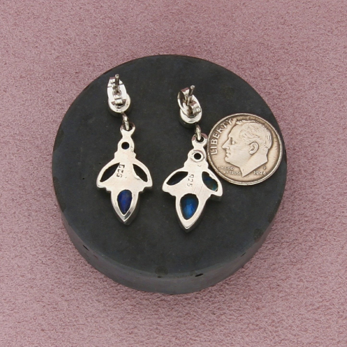 sterling silver moonstone dangle post earrings