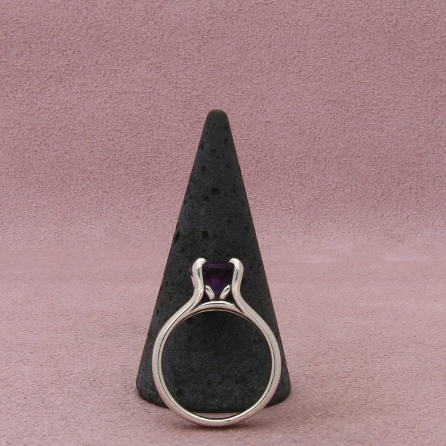 james avery sterling silver amethyst oval gemstone ring size 7