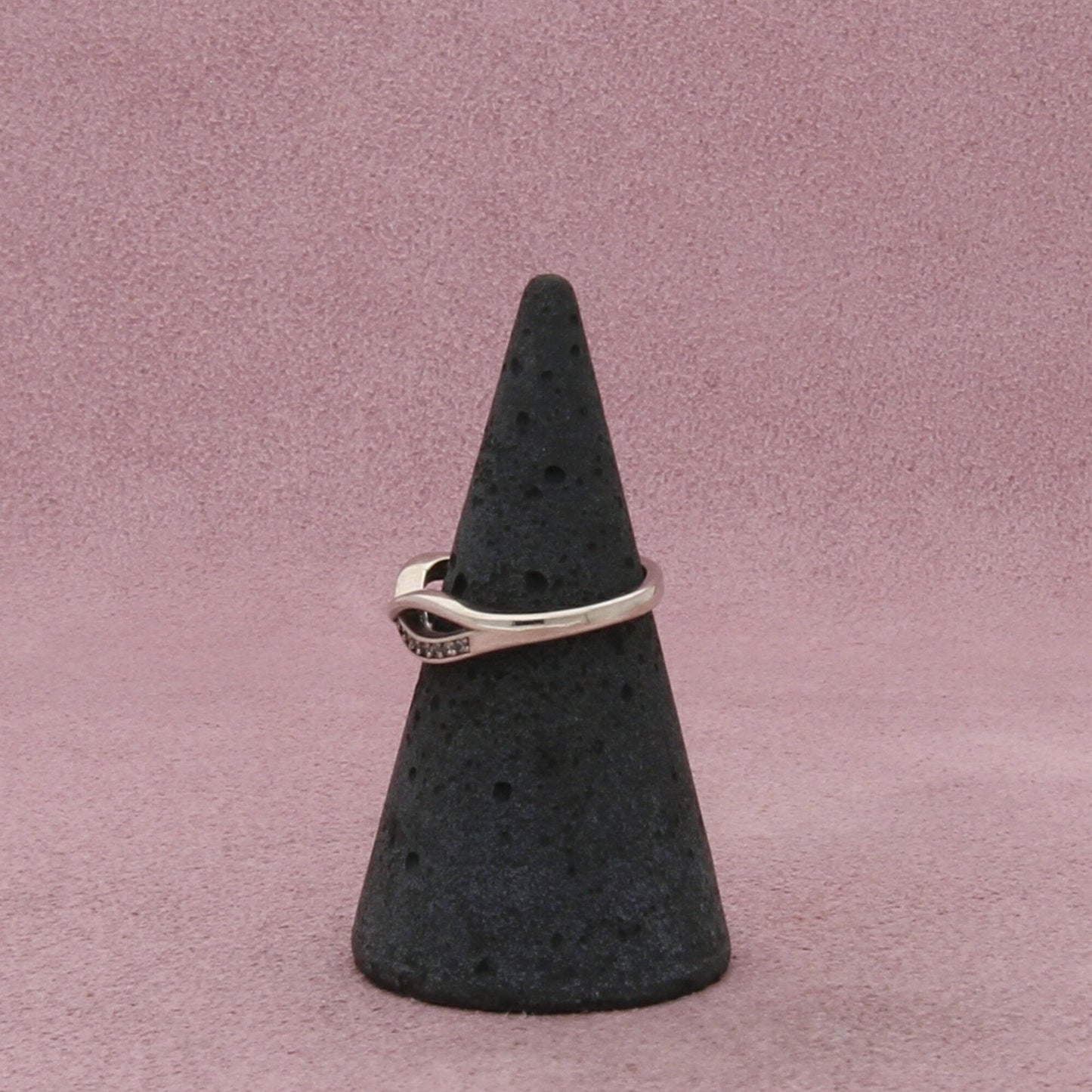 sterling silver cz infinity ring size 4.75