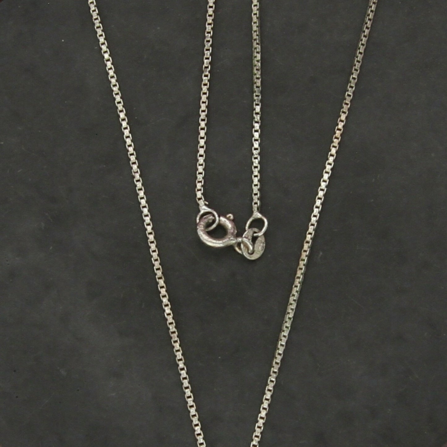 sterling silver 1mm box chain necklace size 17.5in
