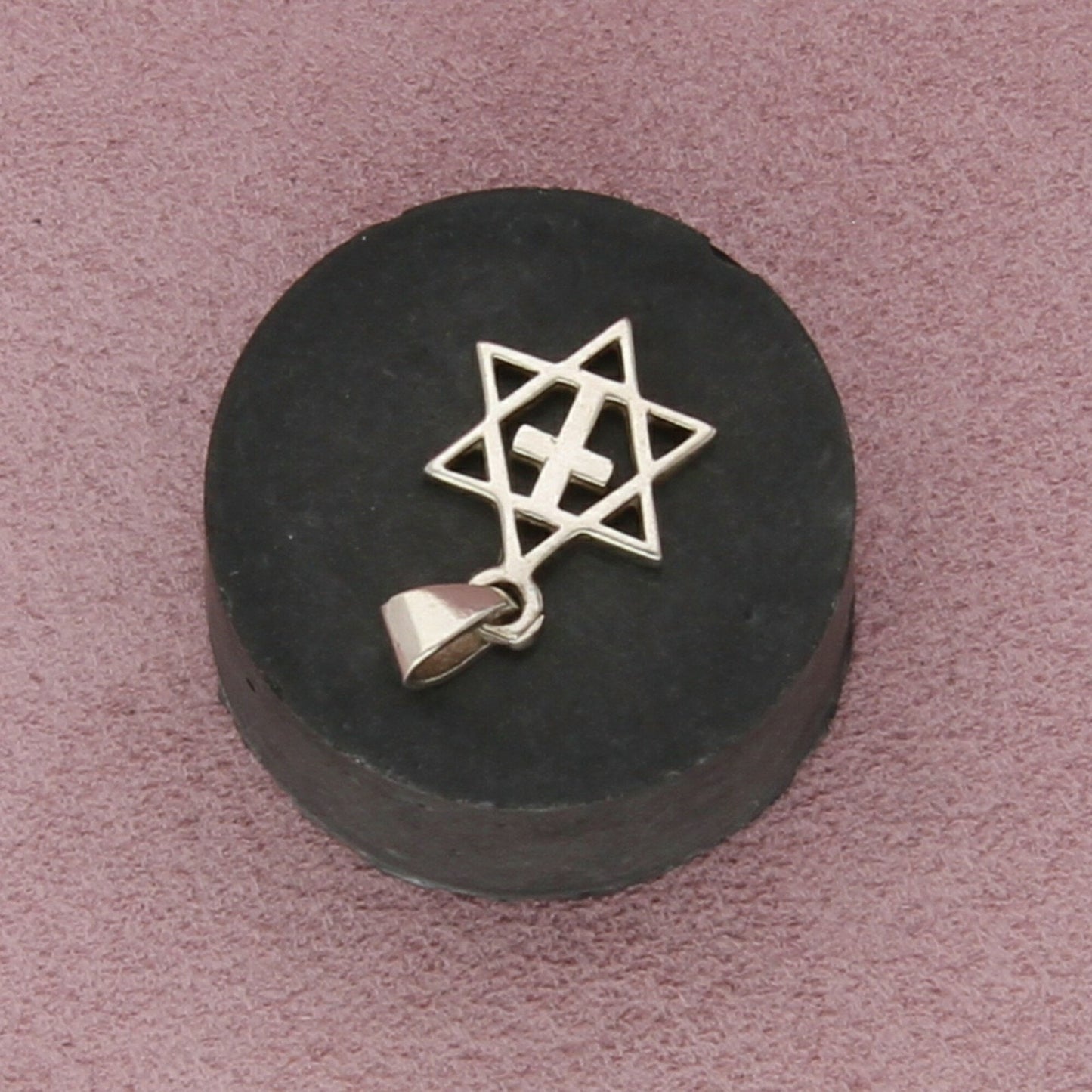 sterling silver star of david cross pendant