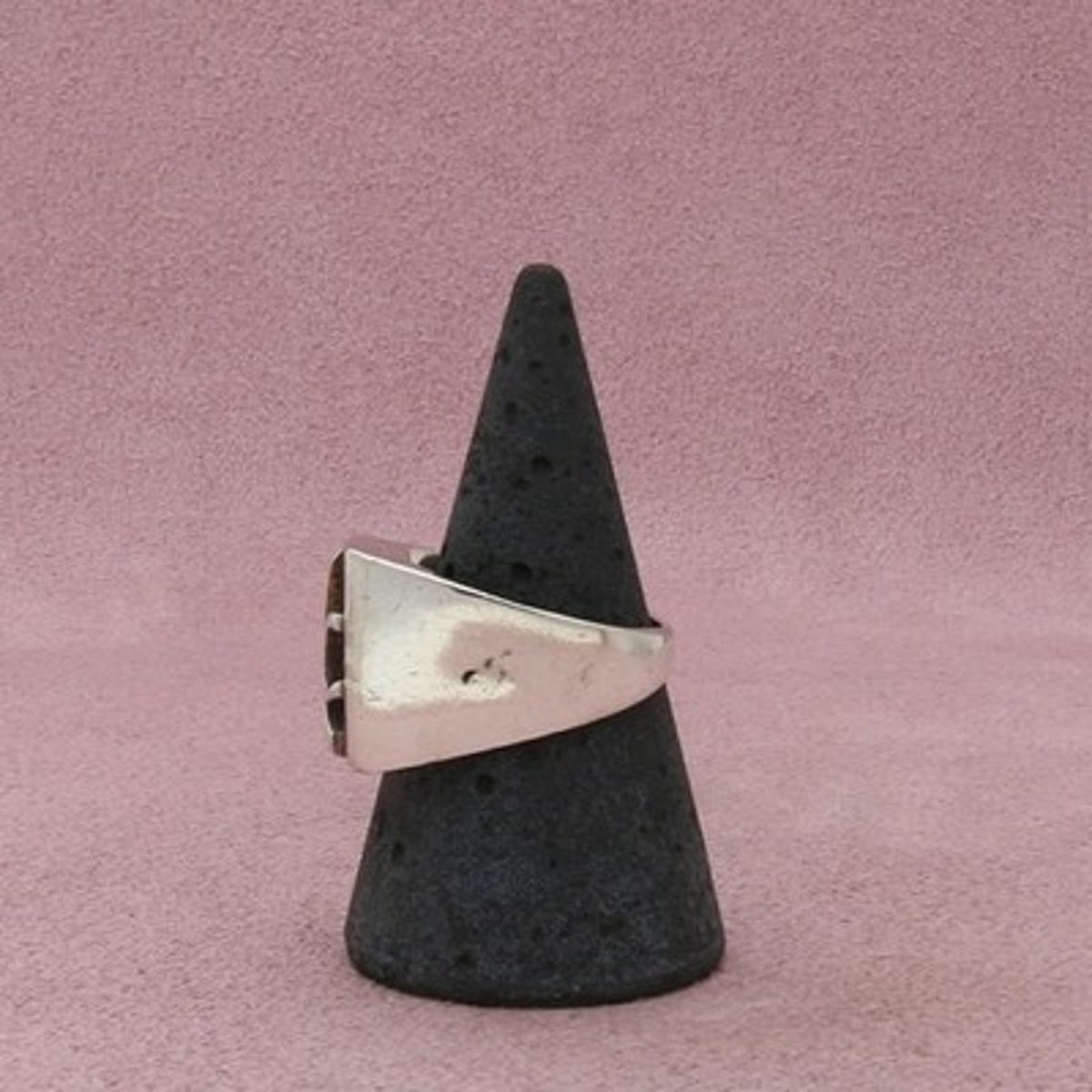 Sterling Silver Vintage Artisan Made Signet Ring Size 8.25